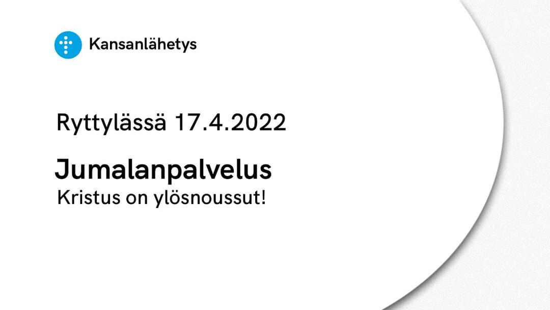Videon 17.4.2021 Jumalanpalvelus | Kristus on ylösnoussut! kansikuva