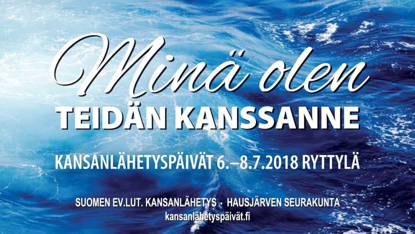 Cover Image for KLP 2018 | la 7.7.2018 klo 16.30, Minä olen teidän kanssanne – Kansanlähetys maailmalla 50 vuotta