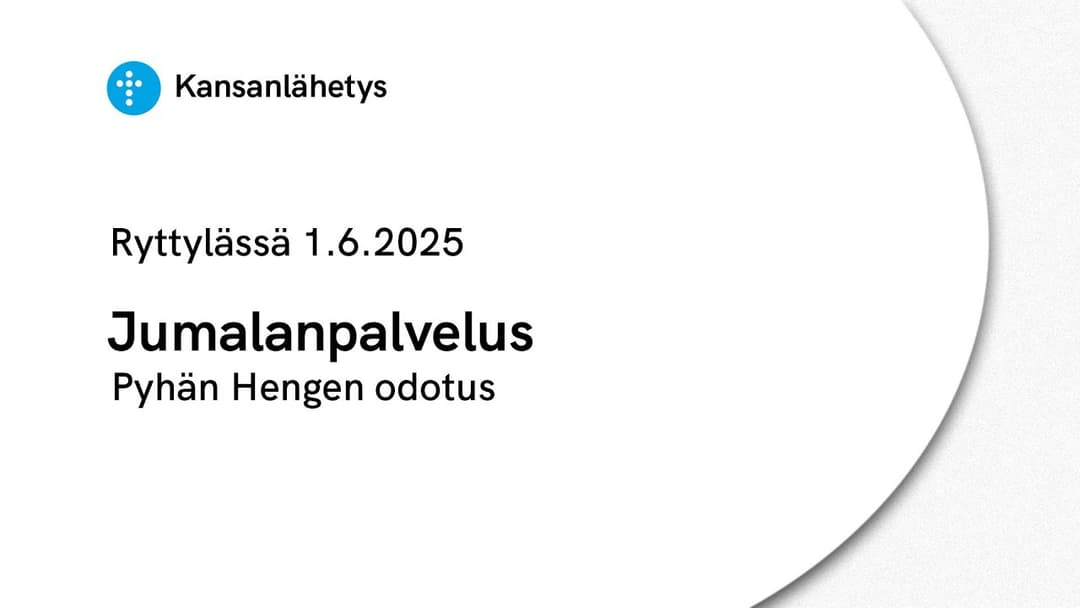 Videon 1.6.2025 klo 13:00 | Jumalanpalvelus, Pyhän Hengen odotus, Leif Nummela kansikuva