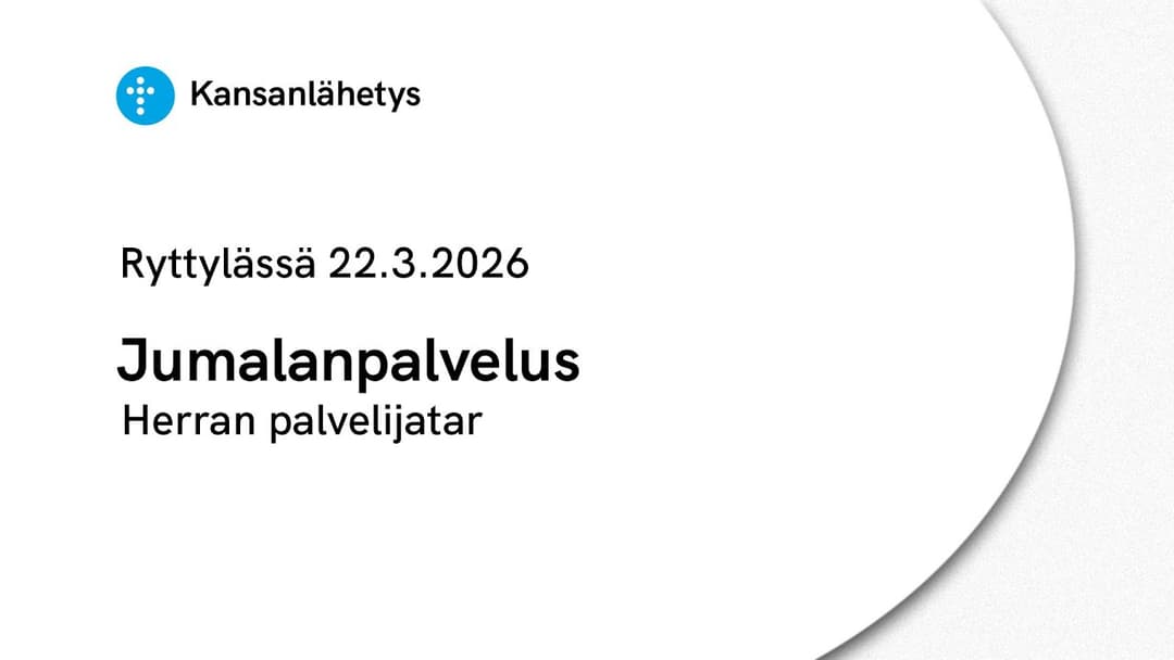 Videon 22.3.2026 klo 13:00 | Jumalanpalvelus, Herran palvelijatarn Toni Kokkonen kansikuva