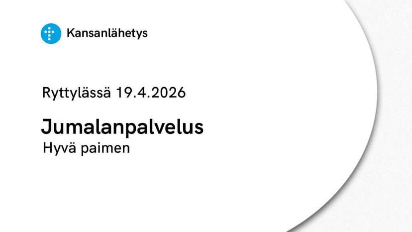 Cover Image for 19.4.2026 klo 13:00 | Jumalanpalvelus, Hyvä paimen