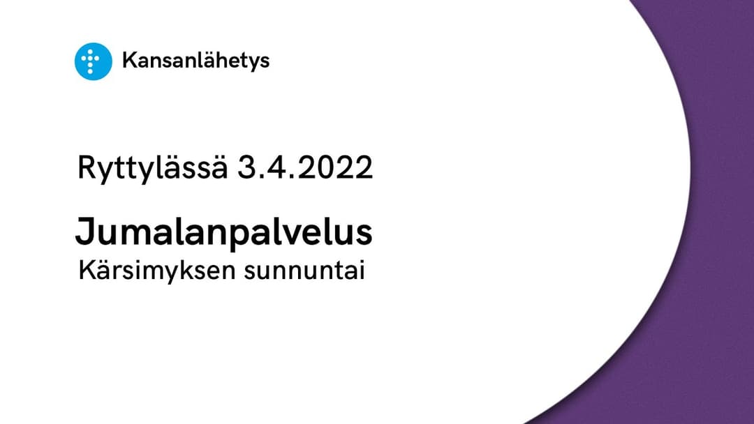 Videon 3.4.2022 Jumalanpalvelus | Kärsimyksen sunnuntai kansikuva