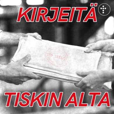 Kirjeitä tiskin alta podcastin kansikuva