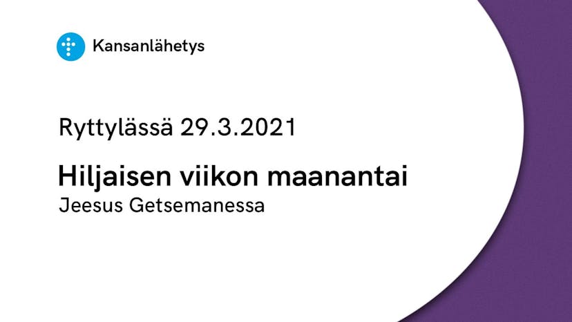 Cover Image for 29.3.2021 klo 19.00 | Vesper | Jeesus Getsemanessa, Markus Aitamäki
