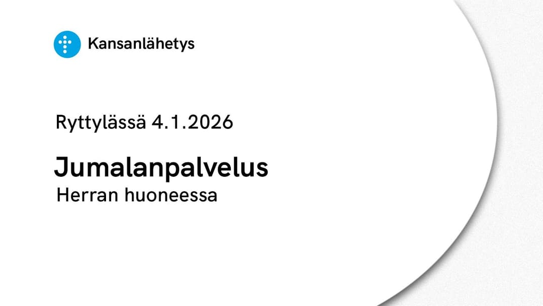 Videon 4.1.2026 klo 13:00 | Jumalanpalvelus, Herran huoneessa kansikuva